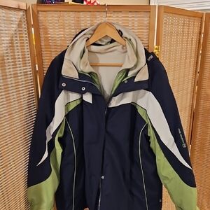 Free Country Navy and Green Ski Jacket